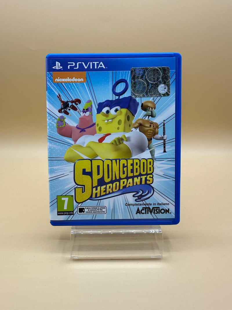 Bob L'éponge Hero Pantalon (Spongebob Heropants) Ps VIta , occasion Complet Jeu FR Boite ITA