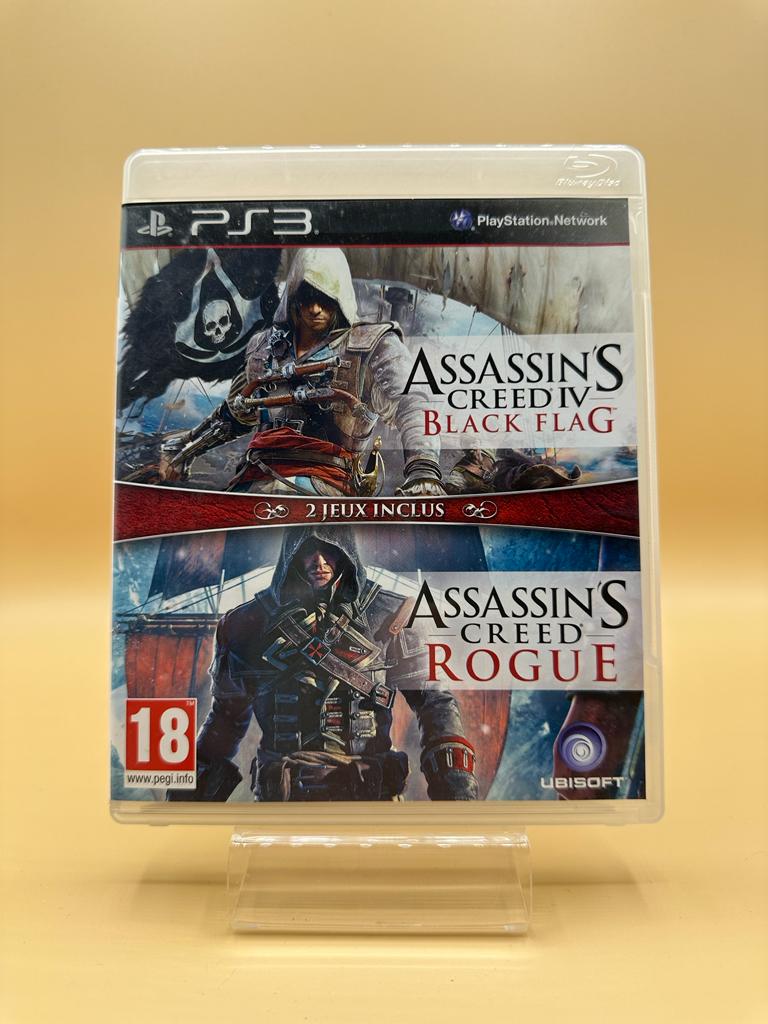 Compil Assassin's Creed 4 Black Flag + Rogue PS3 , occasion Complet