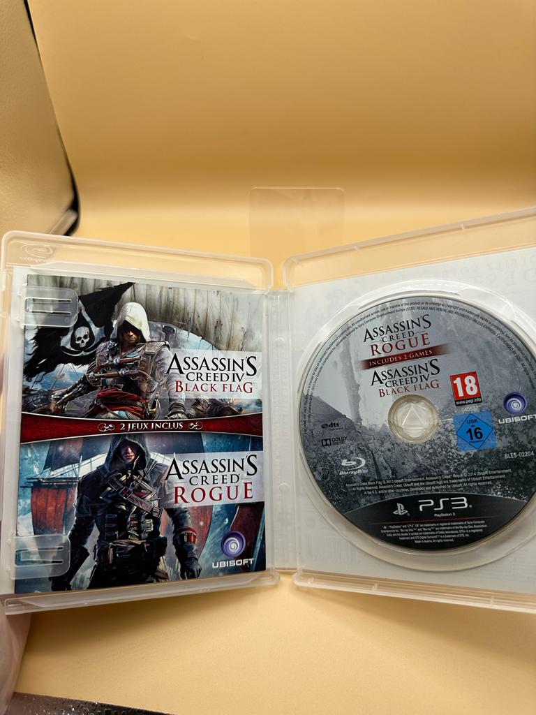 Compil Assassin's Creed 4 Black Flag + Rogue PS3 , occasion