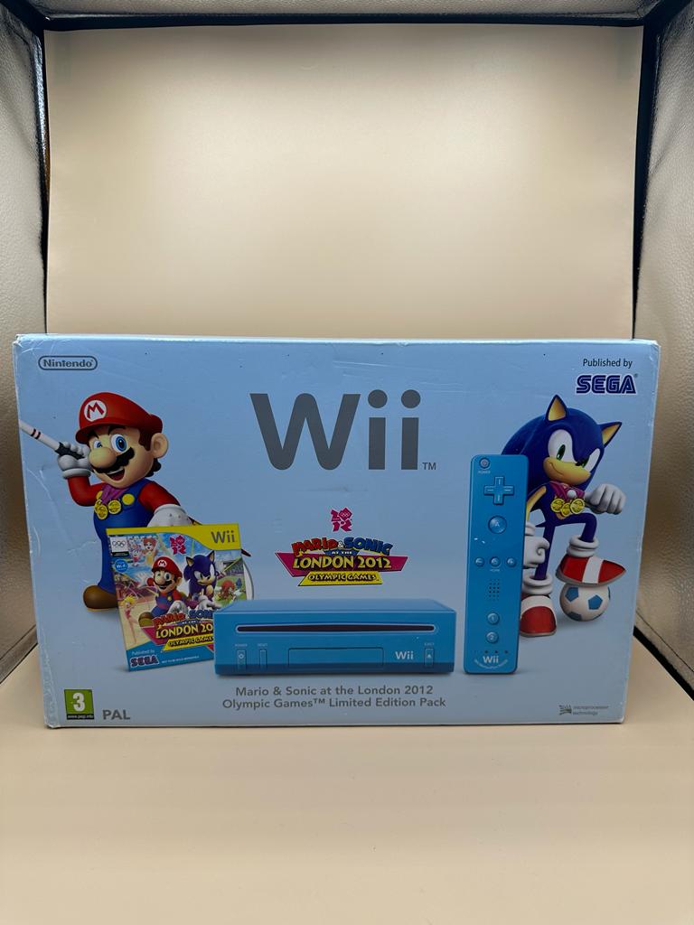 Console Wii Bleue Mario Et Sonic Au Jo De Londres , occasion Complet