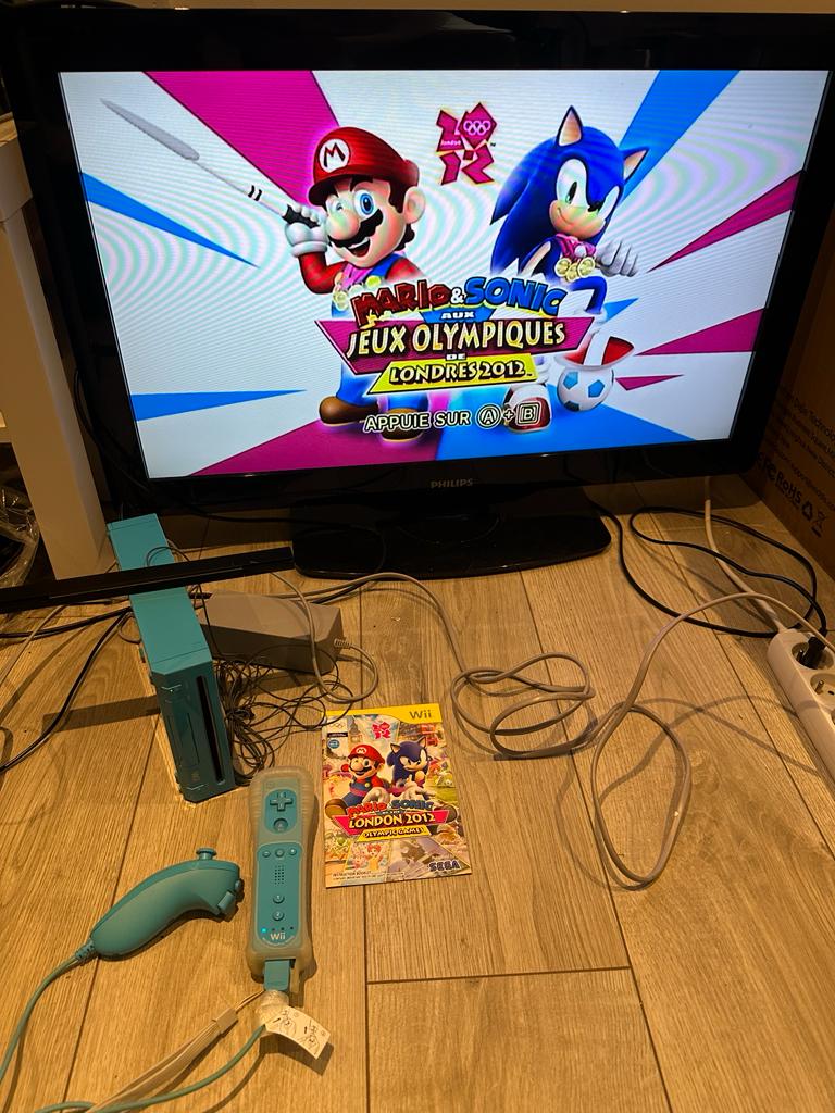 Console Wii Bleue Mario Et Sonic Au Jo De Londres , occasion
